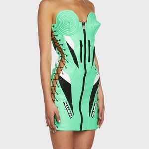 Green Namila Cut-out Dress